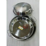 30cm sharp double ear punching steaming plate