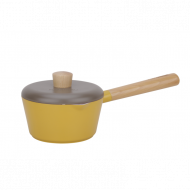 Amir ac0109904 16BN. YW Coffee cover + pot body yellow milk pot_ 16CM Color matching Fusang wood warehouse