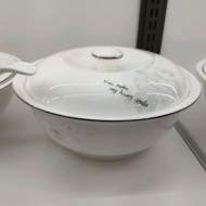 Bone china 9-inch pot