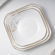 Bone china 7-inch Ruyi plate