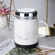 Bone china straight body cup