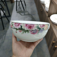 Bone china 7-inch edge protection bowl