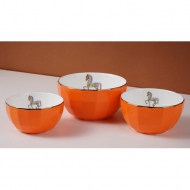 Bone china 6-inch diamond bowl - Orange