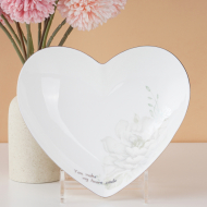 Bone china 8-inch heart-shaped disc
