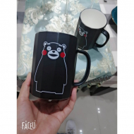 Matte black glaze prismatic cup