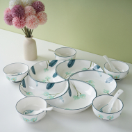 Hand drawn 15 head crescent Platter