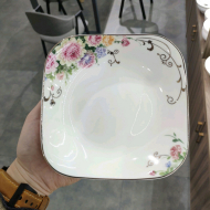 Bone china 7-inch Ruyi plate