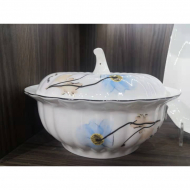 Bone china 9-inch pumpkin pot