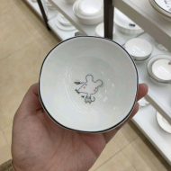 Bone china 4-inch clover dish