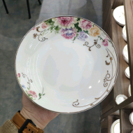 Bone china 8-inch fruit plate