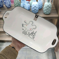 Bone China 12 inch perforated binaural long disc