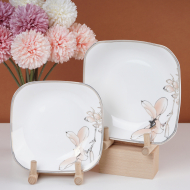 Bone china 8-inch Ruyi plate