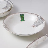 High bone china 8-inch abalone fin plate