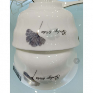 Bone china 6-inch bamboo bowl