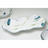 Hand painted 14 inch wave fish plate