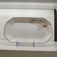 Bone china 30cm rectangular plate