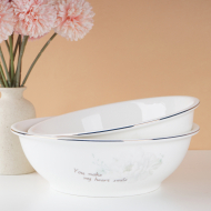 Bone China 10 inch smooth mouth