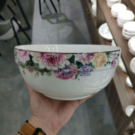 Bone china 8-inch edge protection bowl