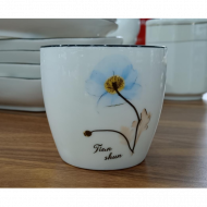 Bone china flat cup