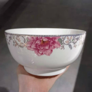 Bone china 8-inch salad bowl